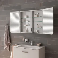 Keuco Royal Match 650mm Semi-Recessed LED Illuminated Mirror Cabinet