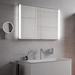 Alternative view of Keuco Royal Match 800mm Semi-Recessed LED Illuminated Mirror Cabinet