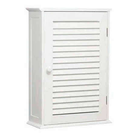 Victorian Plumbing White Wood Wall Cabinet With One Inner Shelf 1 Victorian Plumbing White Wood Wall Cabinet With One Inner Shelf