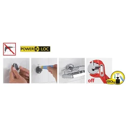 Wenko Power-Loc LED Carpi 5x Magnification Wall Mounted Mirror