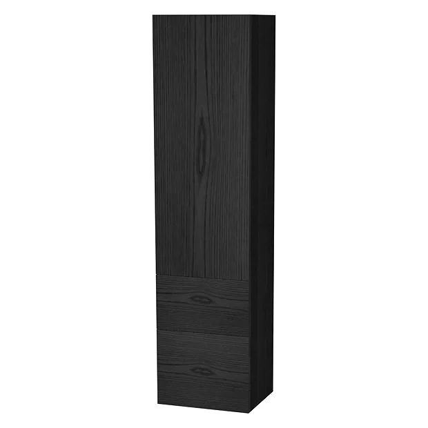 Miller - New York Tall Cabinet With Door Storage & Drawers - Black 2 Miller - New York Tall Cabinet With Door Storage & Drawers - Black - Image 2
