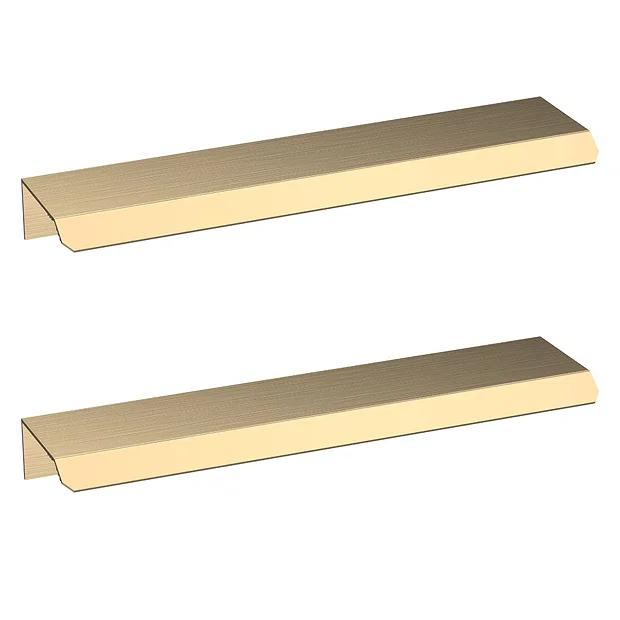 2 X Venice Brushed Brass Small Pull Handles 150mm 2 2 X Venice Brushed Brass Small Pull Handles 150mm - Image 2