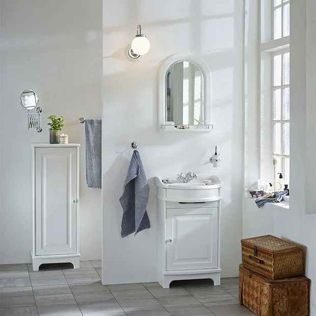 Miller - Traditional 1903 Arched Mirror With Fixed Shelf And Rail 1 Miller - Traditional 1903 Arched Mirror With Fixed Shelf And Rail