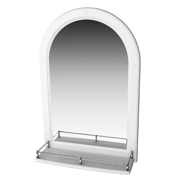 Miller - Traditional 1903 Arched Mirror With Fixed Shelf And Rail 2 Miller - Traditional 1903 Arched Mirror With Fixed Shelf And Rail - Image 2
