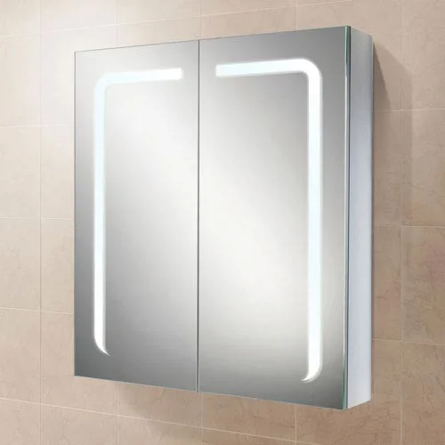 HIB Stratus 60 LED Demisting Aluminium Mirror Cabinet 2 HIB Stratus 60 LED Demisting Aluminium Mirror Cabinet - Image 2