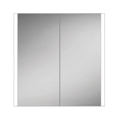 HIB Paragon 80 LED Illuminated Aluminium Mirror Cabinet