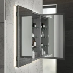HIB Atrium 60 Semi-Recessed LED Aluminium Mirror Cabinet 5 HIB Atrium 60 Semi-Recessed LED Aluminium Mirror Cabinet -Default Template 3 53000 d1 1