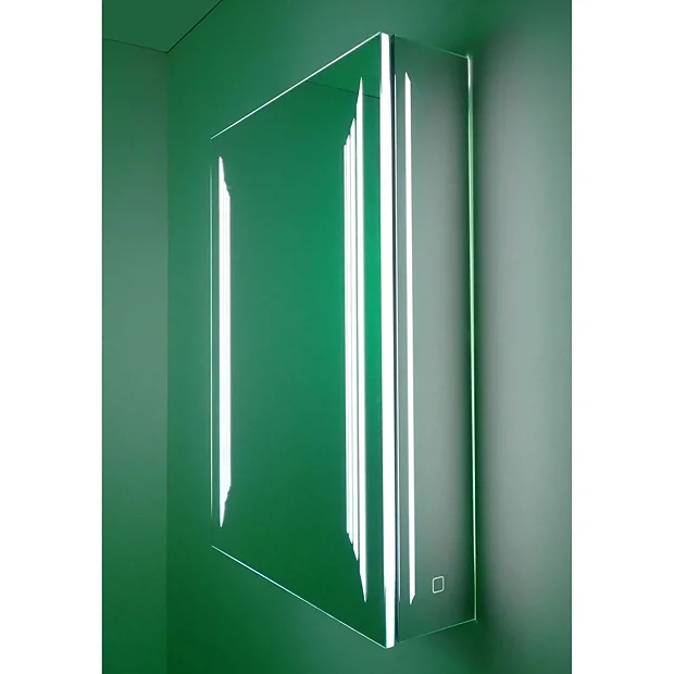 HIB Dimension 50 Bluetooth LED Illuminated Aluminium Mirror Cabinet 5 HIB Dimension 50 Bluetooth LED Illuminated Aluminium Mirror Cabinet - Image 5