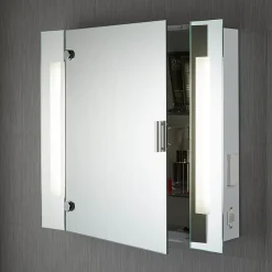 Searchlight Lighting Searchlight Illuminated Bathroom Mirror Cabinet With Shaver Socket -Default Template 3 6560 d1