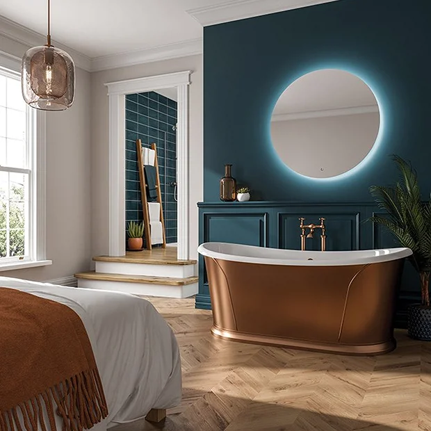 HIB Theme 100 LED Ambient Round Mirror 2 HIB Theme 100 LED Ambient Round Mirror - Image 2