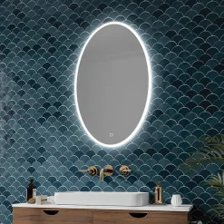 Alternative view of HIB Arena 80 LED Ambient Oval Mirror