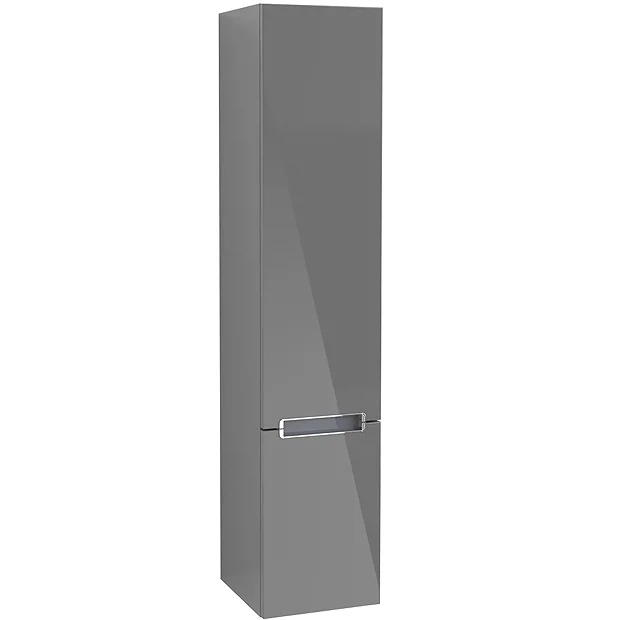 Villeroy & Boch Villeroy And Boch Subway 2.0 Glossy Grey Wall Hung Tall Cabinet 1 Villeroy & Boch Villeroy And Boch Subway 2.0 Glossy Grey Wall Hung Tall Cabinet