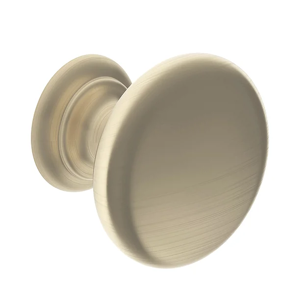 Heritage Bathroom Heritage Brushed Brass Round Knob 38mm 1 Heritage Bathroom Heritage Brushed Brass Round Knob 38mm