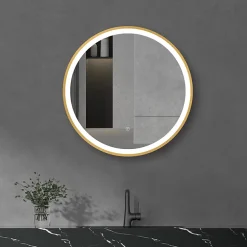 Arezzo Brushed Brass 600mm Round LED Illuminated Anti-Fog Bathroom Mirror 9 Arezzo Brushed Brass 600mm Round LED Illuminated Anti-Fog Bathroom Mirror -Default Template 3 arzim08bb d3