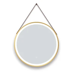 Arezzo Brushed Brass Hanging 600mm Round LED Illuminated Anti-Fog Bathroom Mirror -Default Template 3 arzim11bb d1