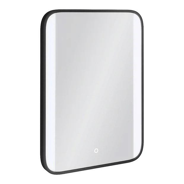 Arezzo Matt Black 500 X 700mm Rectangular LED Illuminated Anti-Fog Bathroom Mirror 4 Arezzo Matt Black 500 X 700mm Rectangular LED Illuminated Anti-Fog Bathroom Mirror - Image 4