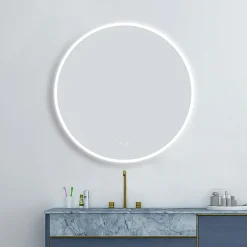 Arezzo 800mm Large Round LED Illuminated Anti-Fog Mirror + Bluetooth -Default Template 3 az045 d3n