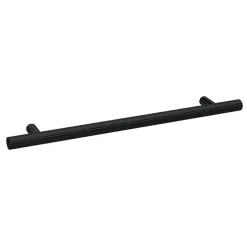 1 X Arezzo Industrial Style Knurled 'T' Bar Matt Black Handle (192mm Centres)