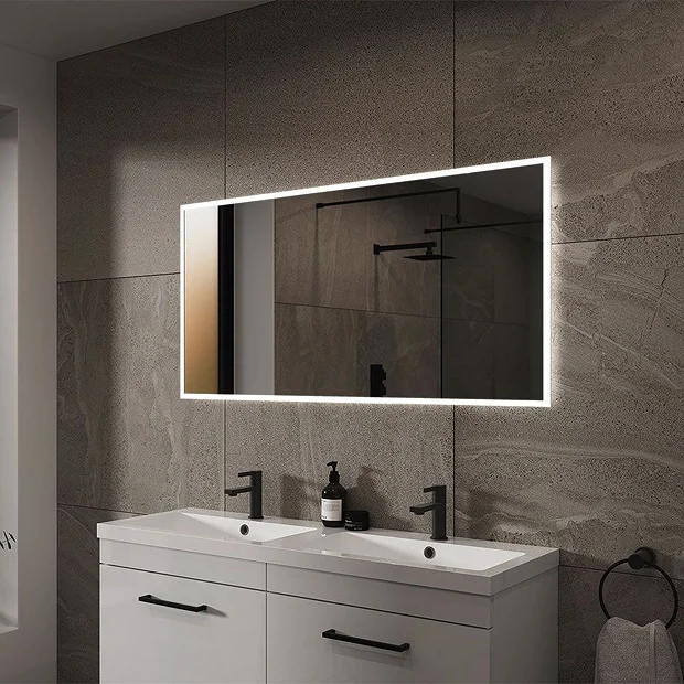 Arezzo 1200 X 600mm LED Illuminated Bathroom Mirror With Shaver Socket & Anti-Fog 3 Arezzo 1200 X 600mm LED Illuminated Bathroom Mirror With Shaver Socket & Anti-Fog - Image 3