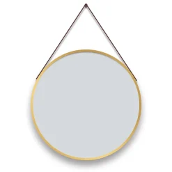 Arezzo Brushed Brass Hanging 600mm Round Bathroom Mirror -Default Template 3 az6hmbb d1