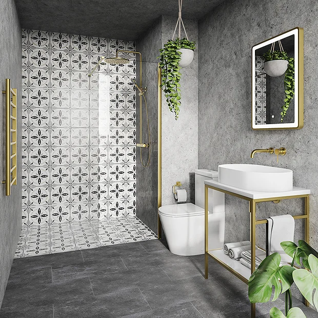Arezzo 700 X 500mm Brushed Brass LED Touch Sensor Mirror + Anti-Fog 3 Arezzo 700 X 500mm Brushed Brass LED Touch Sensor Mirror + Anti-Fog - Image 3