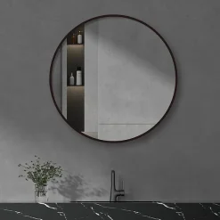 Arezzo Matt Black 700mm Round Mirror -Default Template 3 az7brm d3