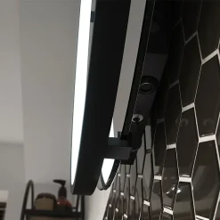 Arezzo Matt Black 600mm Round LED Illuminated Bathroom Mirror With Infrared Sensor & Anti-Fog 5 Arezzo Matt Black 600mm Round LED Illuminated Bathroom Mirror With Infrared Sensor & Anti-Fog -Default Template 3 az8900mb d1