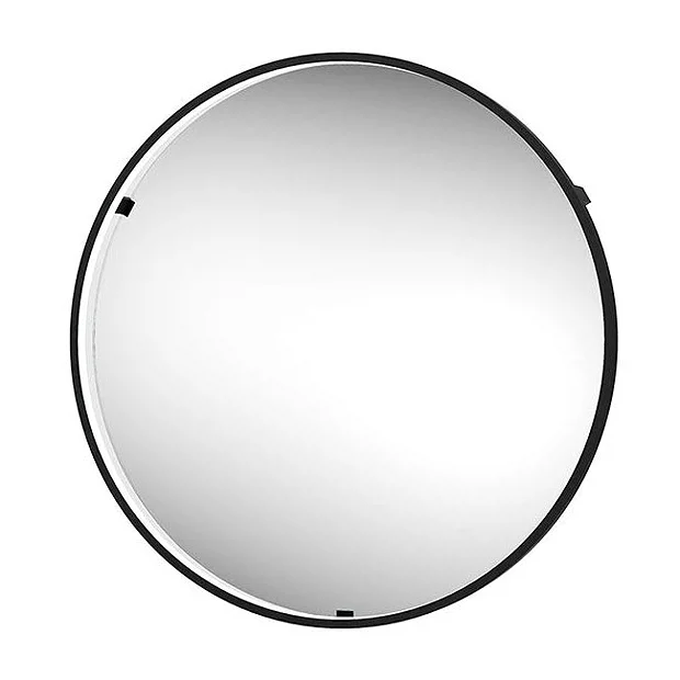 Arezzo Matt Black 600mm Round LED Illuminated Bathroom Mirror With Infrared Sensor & Anti-Fog 2 Arezzo Matt Black 600mm Round LED Illuminated Bathroom Mirror With Infrared Sensor & Anti-Fog - Image 2