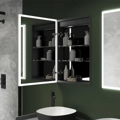 Arezzo 500 X 700mm Recessed LED Illuminated Bathroom Mirror Cabinet With Shaver Socket & Anti-Fog -Default Template 3 az8920mb d2