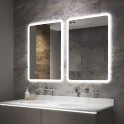 Arezzo 500 X 390mm Ultra Slim LED Illuminated Bathroom Mirror With Anti-Fog 5 Arezzo 500 X 390mm Ultra Slim LED Illuminated Bathroom Mirror With Anti-Fog -Default Template 3 az9703mb d1 2