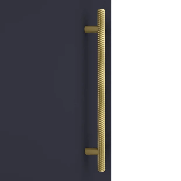 Arezzo Wall Hung Tall Storage Cabinet - Matt Blue - With Industrial Style Brushed Brass Handle 3 Arezzo Wall Hung Tall Storage Cabinet - Matt Blue - With Industrial Style Brushed Brass Handle - Image 3