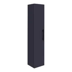 Alternative view of Arezzo Wall Hung Tall Storage Cabinet - Matt Blue - With Industrial Style Black Handle