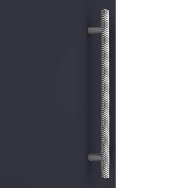 Arezzo Wall Hung Tall Storage Cabinet - Matt Blue - With Industrial Style Chrome Handle 3 Arezzo Wall Hung Tall Storage Cabinet - Matt Blue - With Industrial Style Chrome Handle - Image 3