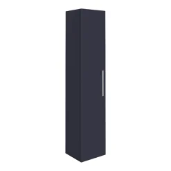 Alternative view of Arezzo Wall Hung Tall Storage Cabinet - Matt Blue - With Industrial Style Chrome Handle