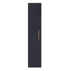 Arezzo Matt Blue Wall Hung Tall Storage Cabinet With Rose Gold Handle -Default Template 3 azb14whcrg d1