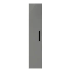 Arezzo Matt Grey Wall Hung Tall Storage Cabinet With Matt Black Handle -Default Template 3 azg14whcbk d1