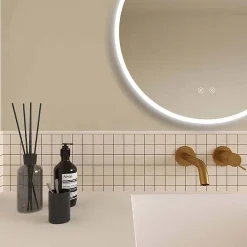 Arezzo 600mm Round Colour Changing LED Illuminated Bathroom Mirror With Bluetooth + Anti-Fog