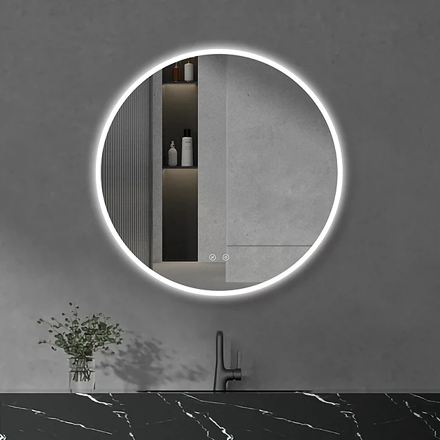 Arezzo 700mm Round Colour Changing LED Illuminated Bathroom Mirror With Bluetooth + Anti-Fog 2 Arezzo 700mm Round Colour Changing LED Illuminated Bathroom Mirror With Bluetooth + Anti-Fog - Image 2