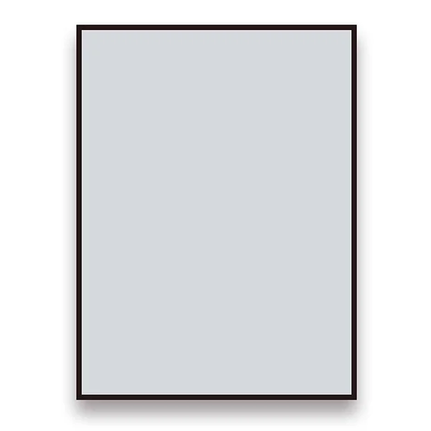 Arezzo Matt Black Square Edge Framed Bathroom Mirror - 800 X 600mm 3 Arezzo Matt Black Square Edge Framed Bathroom Mirror - 800 X 600mm - Image 3