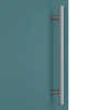 Arezzo Wall Hung Tall Storage Cabinet - Matt Teal Green - With Industrial Style Chrome Handle