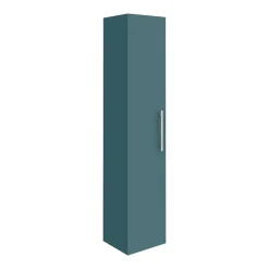 Arezzo Wall Hung Tall Storage Cabinet - Matt Teal Green - With Industrial Style Chrome Handle -Default Template 3 aztg14whcchis l