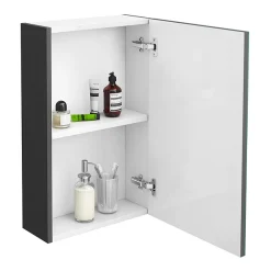 Klyn Bathroom Brooklyn 450mm Gloss Grey Bathroom Mirror Unit