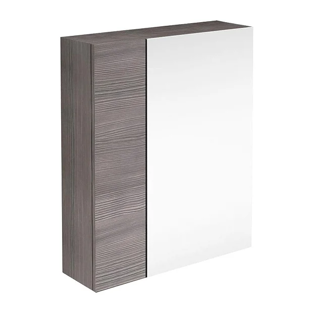 Klyn Bathroom Brooklyn 600mm Bathroom Mirror & Fascia Cabinet - Grey Avola 2 Klyn Bathroom Brooklyn 600mm Bathroom Mirror & Fascia Cabinet - Grey Avola - Image 2