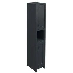 Alternative view of Chatsworth Traditional Graphite Tall Cabinet With Matt Black Handles