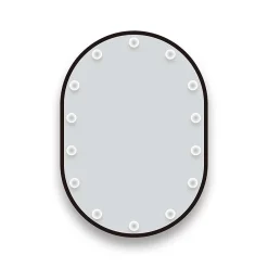 Arezzo Bulb 500 X 700mm Capsule Matt Black LED Illuminated Mirror With Motion Sensor + Anti-Fog -Default Template 3 bm100 d1