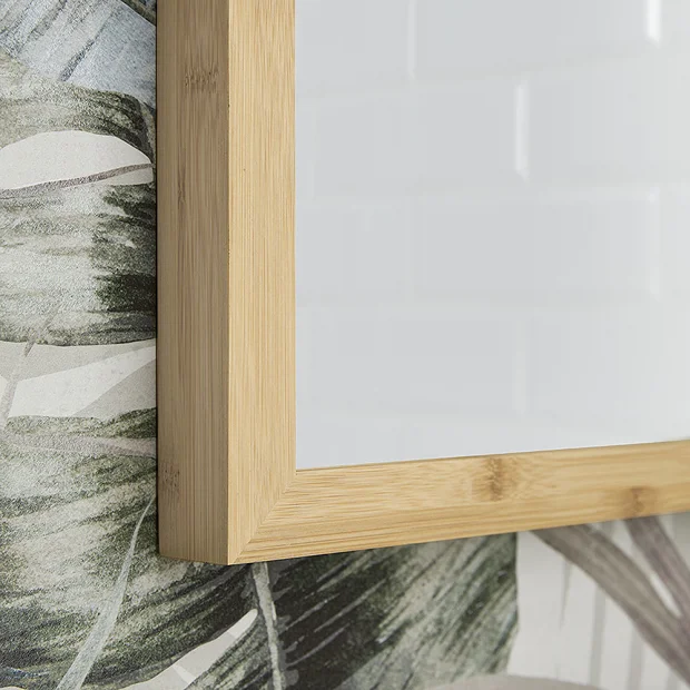 EcoDelux 600 X 800mm Bamboo Frame Rectangular Mirror 4 EcoDelux 600 X 800mm Bamboo Frame Rectangular Mirror - Image 4