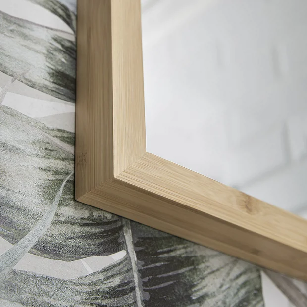 EcoDelux 600 X 800mm Bamboo Frame Rectangular Mirror 6 EcoDelux 600 X 800mm Bamboo Frame Rectangular Mirror - Image 6