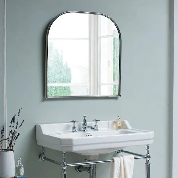 Urlington Bathroom Burlington Curved Mirror With Chrome Frame - 700x700mm 1 Urlington Bathroom Burlington Curved Mirror With Chrome Frame - 700x700mm