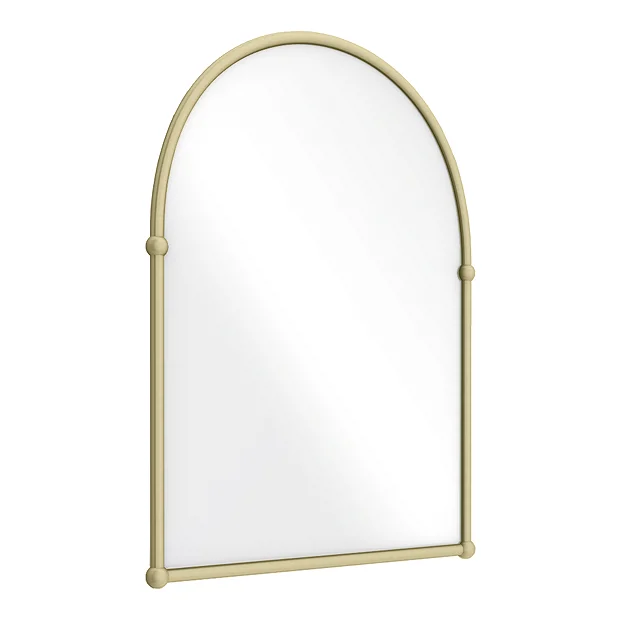 Chatsworth Traditional 673 X 490mm Arched Mirror - Brushed Brass 4 Chatsworth Traditional 673 X 490mm Arched Mirror - Brushed Brass - Image 4