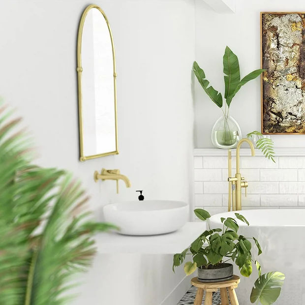 Chatsworth Traditional 673 X 490mm Arched Mirror - Brushed Brass 1 Chatsworth Traditional 673 X 490mm Arched Mirror - Brushed Brass